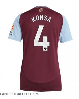 Aston Villa Ezri Konsa #4 Tricou Fotbal Replică 2024-25 Femei Acasa